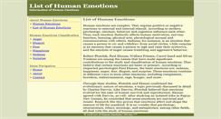 Desktop Screenshot of listofhumanemotions.com