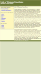 Mobile Screenshot of listofhumanemotions.com